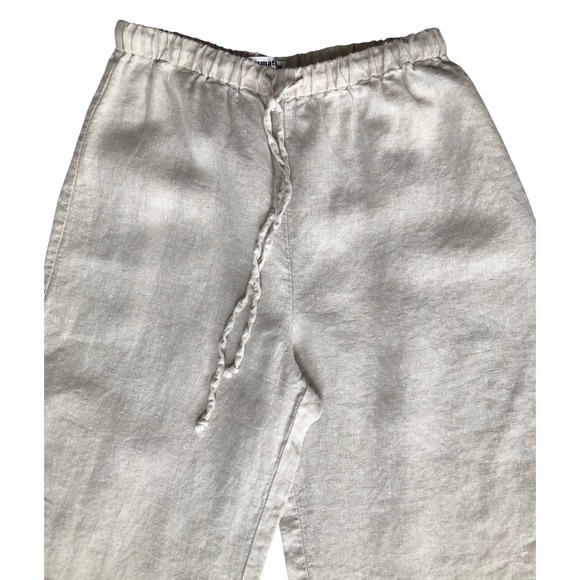 Reformation Women's Wide Leg Oatmeal Casual Minimalist 100% Linen Pants S - Picture 3 of 13